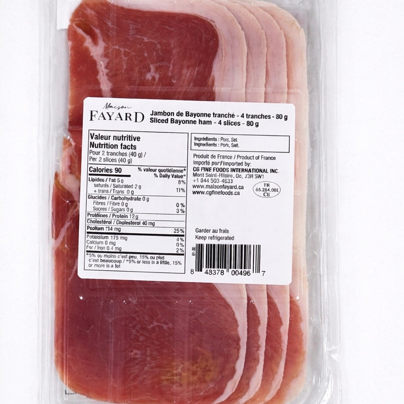 Maison Fayard Jambon de Bayonne Sliced 80g