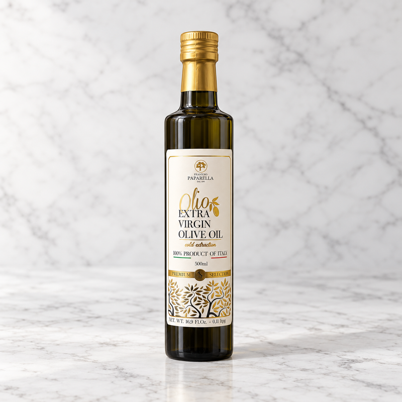 Frantoio Paparella Italian Extra Virgin Olive Oil Cold-Extracted – 500 mL