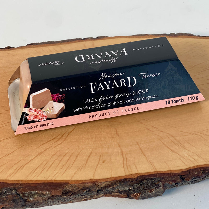 Fayard Duck Bloc de Foie Gras with Himalayan pink salt and Armagnac 110g
