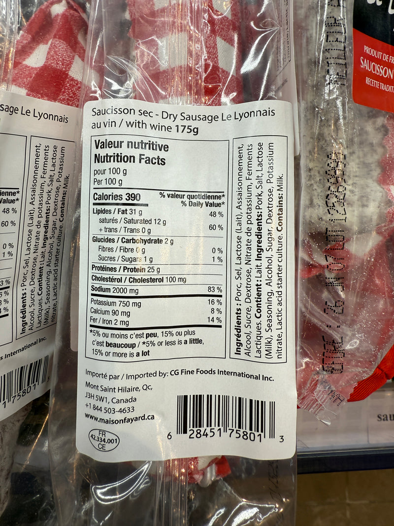 Fayard Le Lyonnais Saucisson Sec 175g