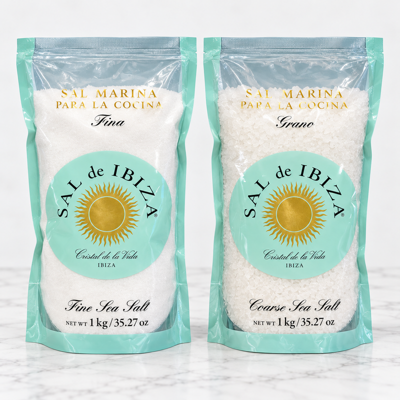 SAL de IBIZA Sea Salt, 1 kg – Fine or Coarse