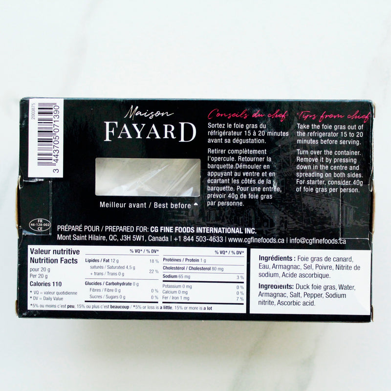 Fayard Bloc de Foie Gras with Slicer 230g