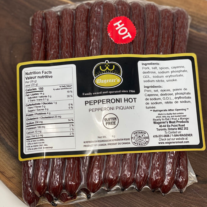 Wagener's Pepperoni Sticks Hot (pack of 20)